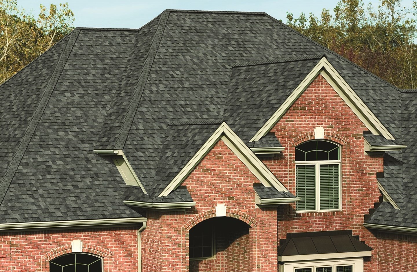 Brick Home with a Complete Roofing System