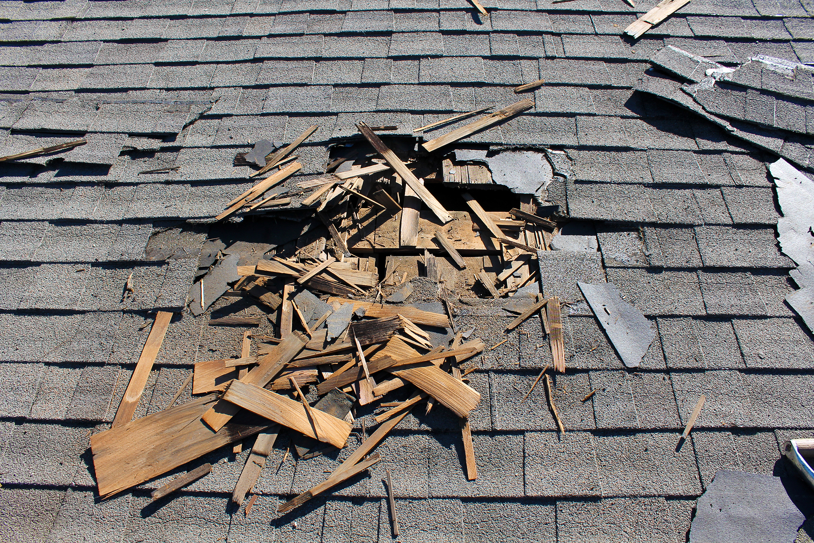 Severly Storm Damaged Roof